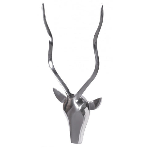Rootz Deer Antler Decoration - Wall Decoration - Wall Decoration - Deer Head - Silver - Aluminium