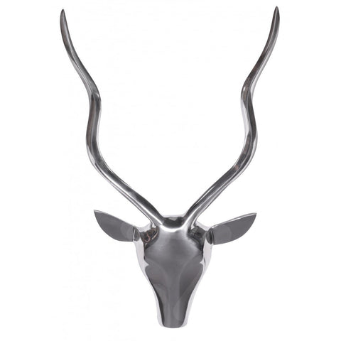 Rootz Deer Antler Decoration - Wall Decoration - Wall Decoration - Deer Head - Silver - Aluminium