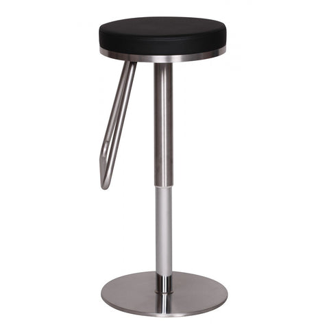 Rootz Barhocker – Verstellbarer Barhocker – Hocker – Hocker – Barstuhl – Modern – Schwarz/Weiß – Silber