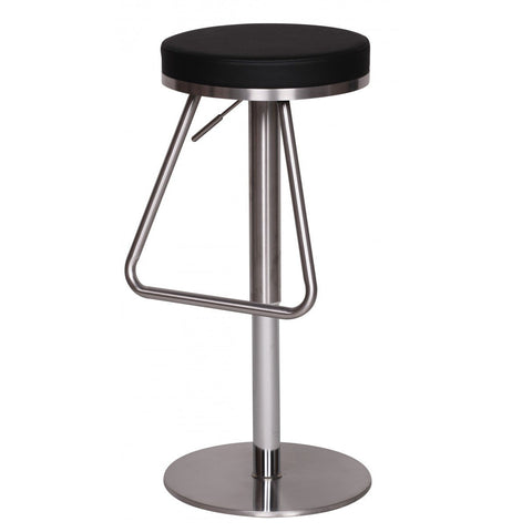 Rootz Barhocker – Verstellbarer Barhocker – Hocker – Hocker – Barstuhl – Modern – Schwarz/Weiß – Silber