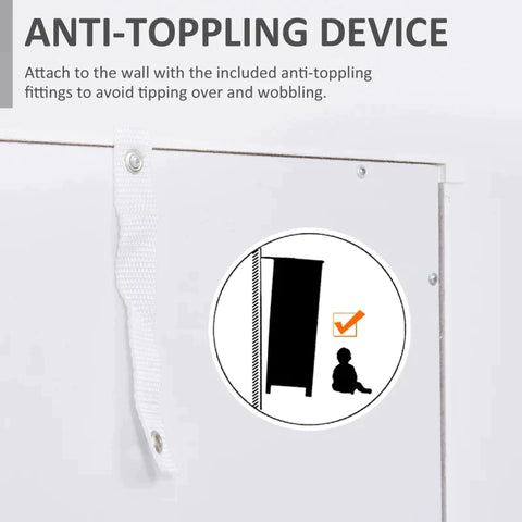 Rootz Bathroom Cabinet - Cabinet - Display Cabinet - Kitchen Cabinet - White - 40 x 27 x 171.5 cm