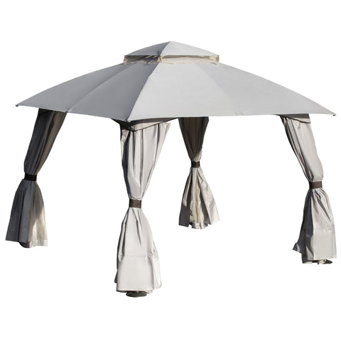 Rootz Pavilion - Party tent - Steel/Polyester - - Double roof - Light gray - 3 x 3 x 2.8 m