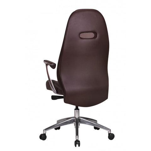Rootz Office Chair - Leather Office Chair - Executive Chair - Swivel Chair - Adjustable - Brown