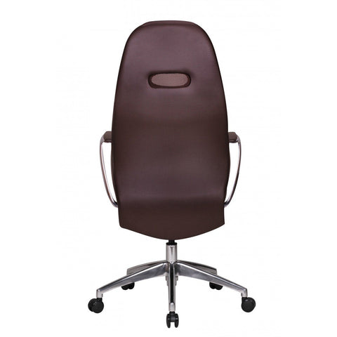 Rootz Office Chair - Leather Office Chair - Executive Chair - Swivel Chair - Adjustable - Brown