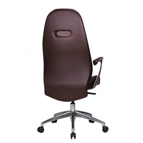 Rootz Office Chair - Leather Office Chair - Executive Chair - Swivel Chair - Adjustable - Brown
