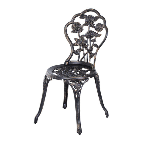 Rootz Garden Set - 3-Part - Table - 2 Chairs - Garden Furniture - Seating Group - Metal - Aluminum - Bronze