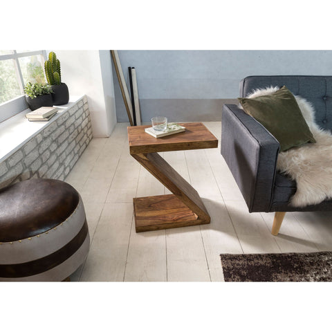 Rootz Beistelltisch – Z-förmiger Beistelltisch – Beistelltisch – Holz – Braun