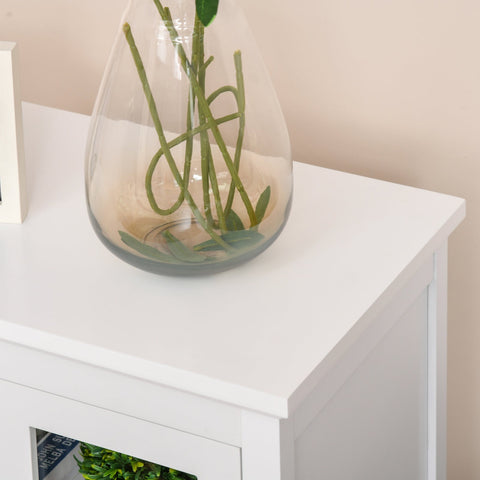 Rootz Sideboard - Adjustable Shelves - Storage Cabinet - MDF - White - 60 x 35 x 90 cm