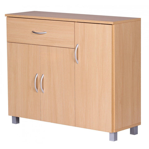 Rootz Sideboard - Flurschrank - Kommode - Buchenholz - Holz - Braun / Weiß