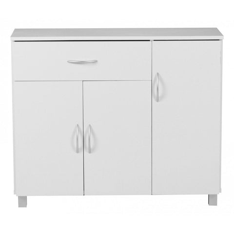 Rootz Sideboard - Flurschrank - Kommode - Buchenholz - Holz - Braun / Weiß