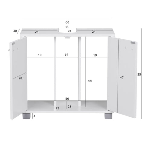 Rootz Bathroom cabinet - Bathroom furniture - Bathroom furniture - Storage space - White