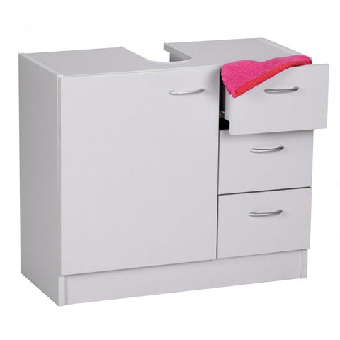 Rootz Washbasin cabinet - Bathroom cabinet - Bathroom furniture - Bathroom furniture - White - 1 door - 3 drawers