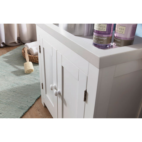 Rootz Washbasin cabinet - Bathroom cabinet - Bathroom furniture - Bathroom furniture - Washbasin - Storage cabinet - White