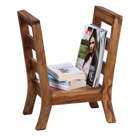 Rootz Magazine Rack - Newspaper Rack - Magazine Rack - Solid Wood