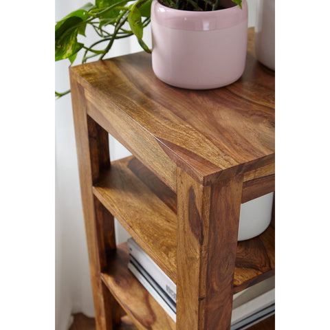 Rootz Bookcase - Storage Cabinet - 5 Levels - Solid Wood - - 44 x 44 x 105 cm - Brown