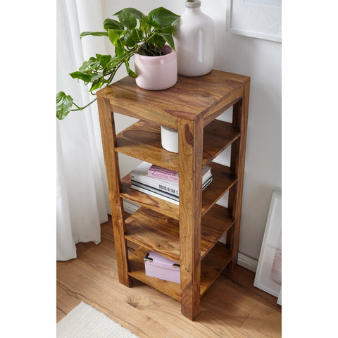 Rootz Bookcase - Storage Cabinet - 5 Levels - Solid Wood - - 44 x 44 x 105 cm - Brown