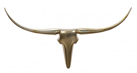 Rootz Bull Antler Decor – Wanddekoration – Goldenes Aluminium Bull Antler – 125 cm