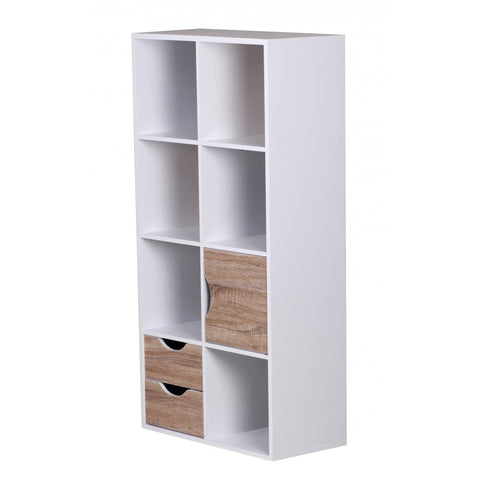 Rootz Compartment Cabinet - Bookshelf - Bookcases - Room Divider - Compartment Cabinets - Oak - Wood