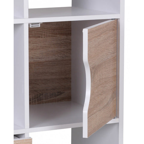 Rootz Compartment Cabinet - Bookshelf - Bookcases - Room Divider - Compartment Cabinets - Oak - Wood