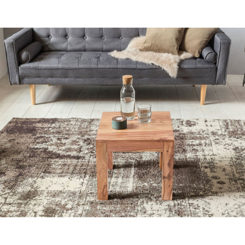 Rootz Coffee Table - Side Table - Solid Wood - 45 x 45 cm - Brown - Coffee tables