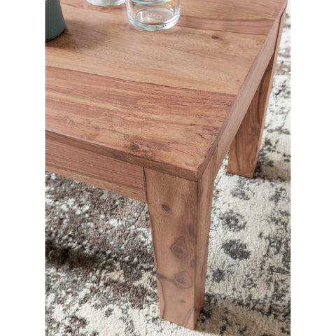 Rootz Coffee Table - Side Table - Solid Wood - 45 x 45 cm - Brown - Coffee tables