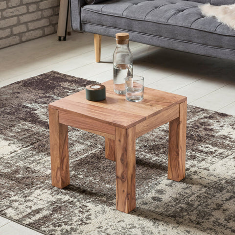 Rootz Coffee Table - Side Table - Solid Wood - 45 x 45 cm - Brown - Coffee tables