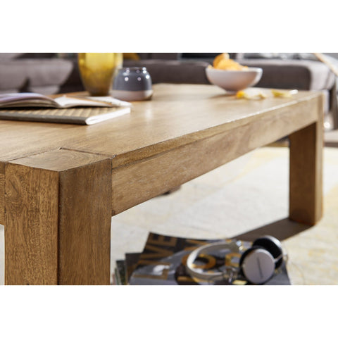 Rootz Salontafel - Salontafel - Massief Hout - Acacia - 110 x 60 cm - Rechthoekig - Naturel 