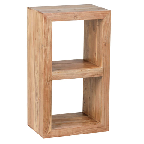 Rootz Stand Shelf - Acacia Wood - 2 Shelves - Natural Country House Style - 88cm High