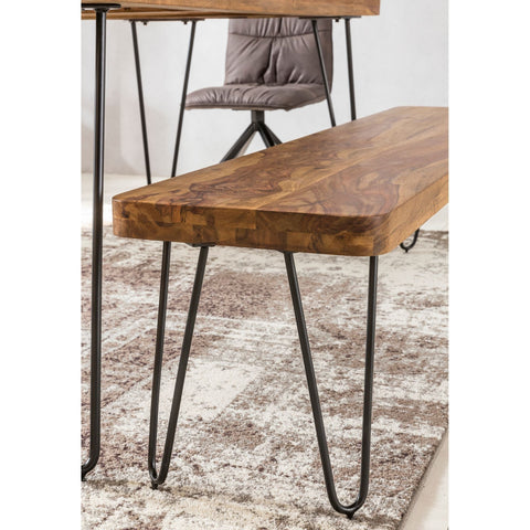 Rootz Dining Bench - Kitchen Bench - Solid Wooden Bench - 160 x 40 x 45 cm - Brown