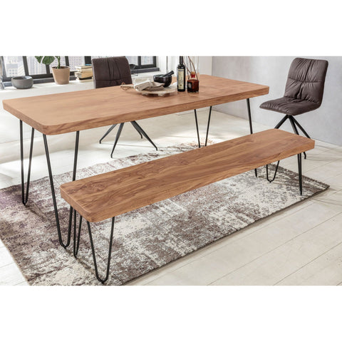 Rootz Dining Bench - Kitchen Bench - Solid Wood Bench - Acacia - 120/160/180 x 40 x 45 cm - Brown