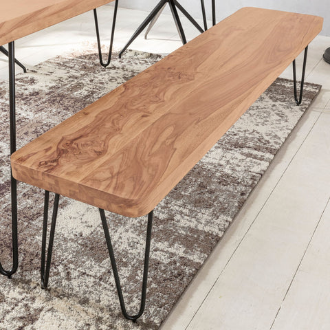 Rootz Dining Bench - Kitchen Bench - Solid Wood Bench - Acacia - 120/160/180 x 40 x 45 cm - Brown