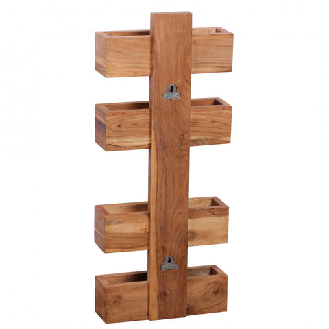 Rootz Solid Acacia Magazine Rack - Magazine Holder - Newspaper Rack - Newspaper Holder - Wood - Brown