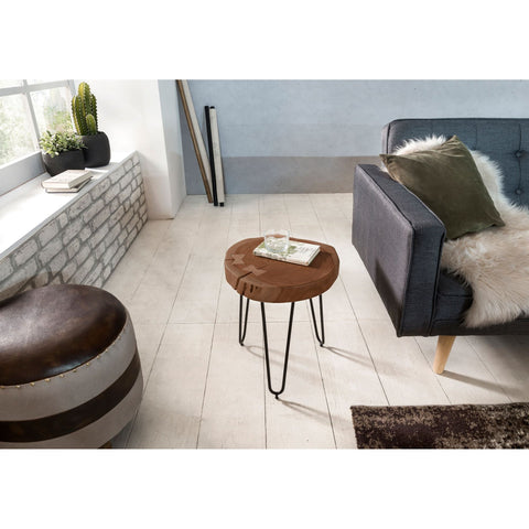 Rootz Side Table - Solid Wood Side Table - Side Table - - Brown