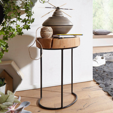 Rootz Side Table - Solid Acacia Wood - Solid Wood Side Table - Side Table - Coffee Table - Brown