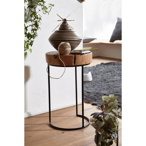 Rootz Side Table - Solid Acacia Wood - Solid Wood Side Table - Side Table - Coffee Table - Brown