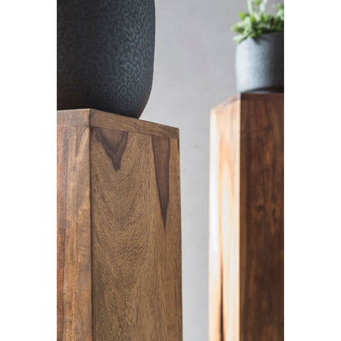 Rootz Giraffe Side Tables - Set of 3 - Solid Wood Side Tables - Oblong Side Table - Sheesham/Acacia - Brown
