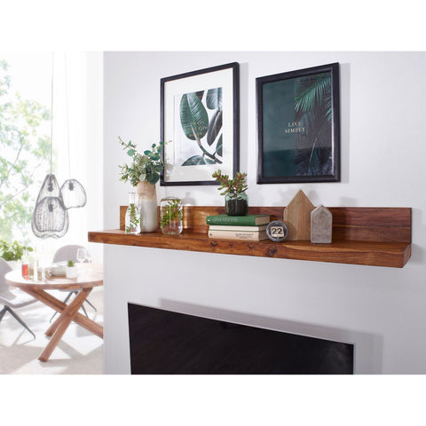 Rootz Owattona Wall Shelf - Solid Wood Wall Shelf - Bookshelf - Solid - Brown - 60/110/140/160 cm
