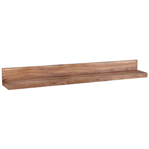 Rootz Wall Shelf - Solid Wood Acacia - 160 cm - Country Style Hanging Shelf - Natural Product