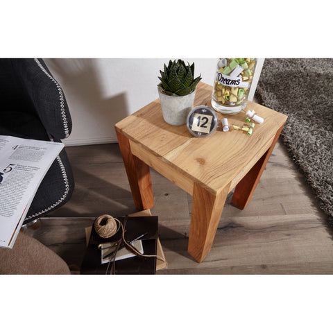 Rootz Side Table - Sheesham/Acacia Wood - Coffee Table - Side Tables - 35 x 35 x 45 cm