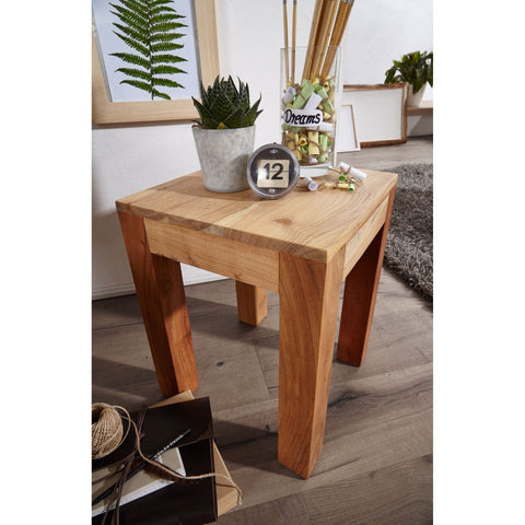 Rootz Side Table - Sheesham/Acacia Wood - Coffee Table - Side Tables - 35 x 35 x 45 cm
