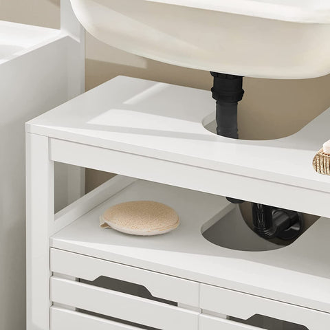 Rootz ondergootsteenkast - badkamermeubel - badkameropbergkast met dubbele lattendeuren