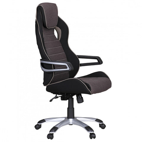 Rootz Executive Chair - Gray Gaming - Racing Swivel Chair - 120kg Load Capacity - Synchronous Mechanism - Desk Chair