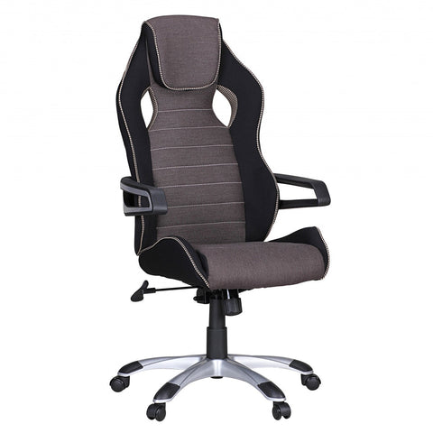 Rootz Executive Chair - Gray Gaming - Racing Swivel Chair - 120kg Load Capacity - Synchronous Mechanism - Desk Chair