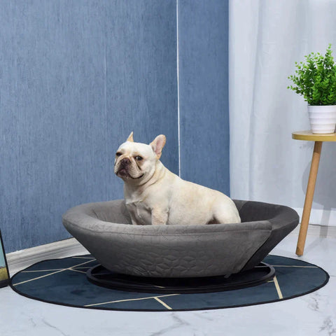 Rootz Pet Sofa - Dog Sofa - Cover Pet - Sofa With Metal Legs - Dog Bed - Cat Sofa - Gray - 72x72x21 cm