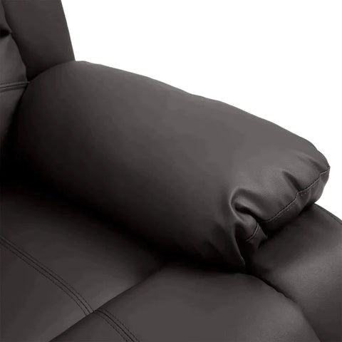 Rootz Massage Chair - Stand-up Aid - Relaxation Chair - TV Chair With Massage Function - Reclining Function - Brown - 92 X 92.5 X 101 cm