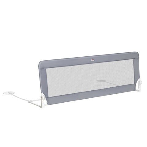Rootz Bed Guard - Bed Rail - Baby Bed Rail - Foldable - Washable Fabric Cover - For 1.5-5 Years Children - Grey - 150 x 40 x 60cm