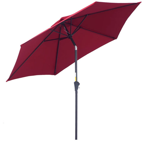 Rootz Parasol - Garden Parasol - Sun Protection - Umbrella - Hand Crank - Tilting Function - Red