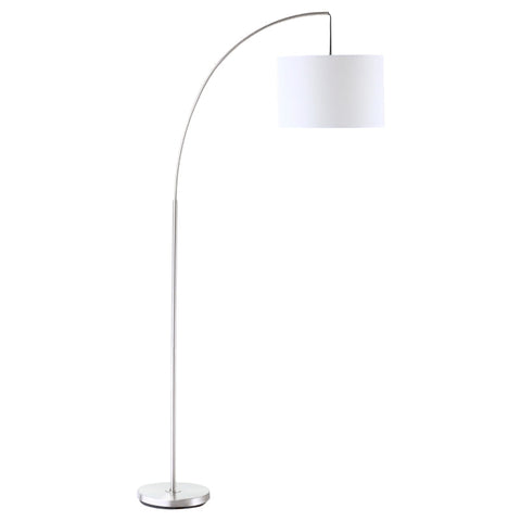 Rootz Arc Lamp - Floor Lamp - Cylindrical Lampshade - Metal Frame - Round Base - Living Room - Bedroom - Study - 90 cm x 38 cm x 183 cm