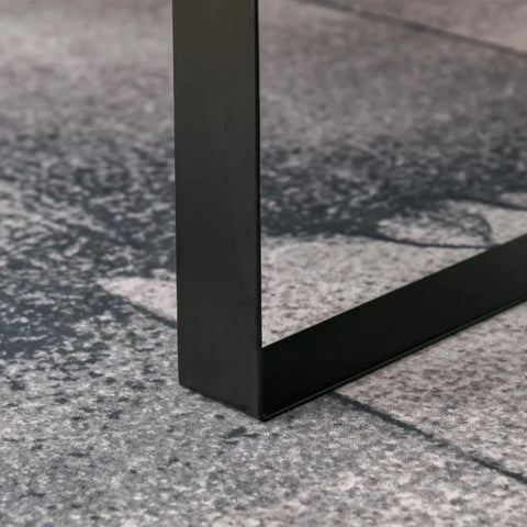 Rootz Offee Table - Side Table - Sofa Table - TV Table - Living Room Table - Table - With Drawer - Shelves -  Chipboard + Metal - Dark Gray - 110x60x40 cm