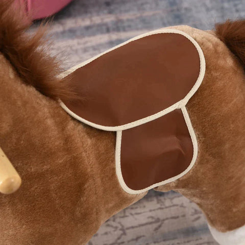 Rootz Rocking Animal - Rocking Horse - Baby Rocking Animal - Animal Sounds Toy - Brown - 65 x 32.5 x 61 cm